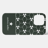 Modern geometrisch patroon met stermonogram Case-Mate iPhone case (Achterkant (horizontaal))