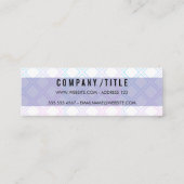 Modern Geometrisch Patroon Mini Visitekaartje (Achterkant)