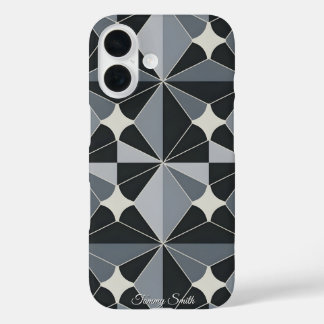 Modern geometrisch patroon - stijlvol ontwerp iPhone 16 hoesje