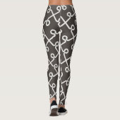 Modern geometrisch puzzel patroon leggings (Achterkant)