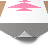 Modern geometrisch quilt-ontwerp in roze en koper poster (Hoek)