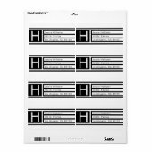 Modern geometrisch retouradres etiket (Full Sheet)