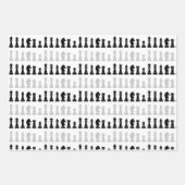 Modern Geometrisch Schaakstukken Spel Patroon Inpakpapier Vel (Voorkant 3)