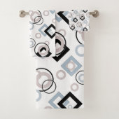 Modern geometrisch veelkleurig patroon bad handdoek (Insitu)