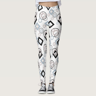 Modern geometrisch veelkleurig patroon leggings