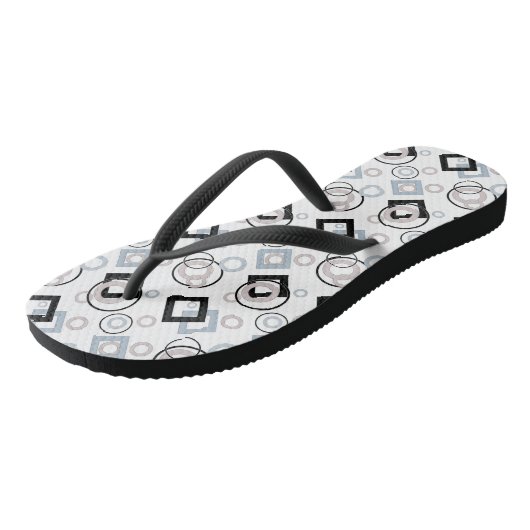 Modern geometrisch veelkleurig patroon teenslippers (Schuin)