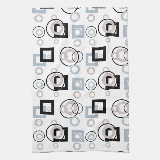 Modern geometrisch veelkleurig patroon theedoek (Verticaal)