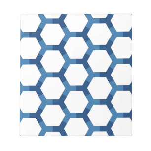 Modern geometrisch zeshoekpatroon notitieblok