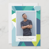 Modern Geometry 2 Photo Graduation Invitation (Devant)