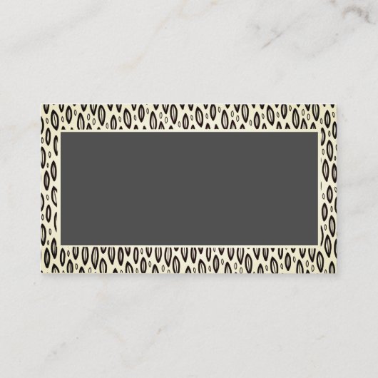 modern gepatenteerd houtskool grijs visitekaartje (Achterkant)