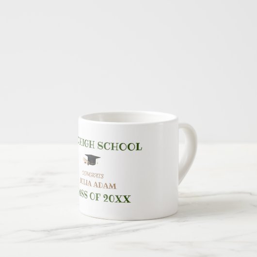 Modern Gepersonaliseerd Afstuderen Espresso Kop (Voorkant rechts)