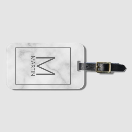 Modern gepersonaliseerd Bagagelabel van het Monogr (Voorkant (horizontaal))