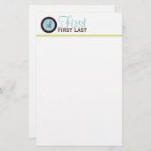 Modern gepersonaliseerd Briefpapier (Voorkant / Achterkant)