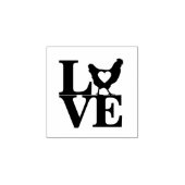 Modern Gepersonaliseerd Egg Love Black Text Egg Rubberstempel (Afrduk)