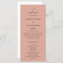 Modern gepersonaliseerd foto bruiloft programma