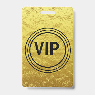 Modern gepersonaliseerd goud VIP All Access Concer Badge