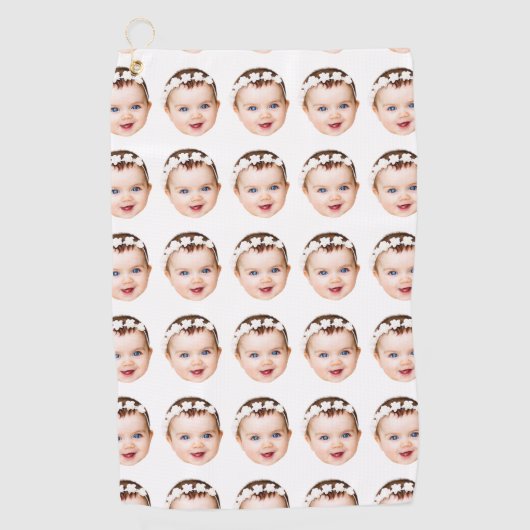 Modern gepersonaliseerd grappig papa cadeau beste golfhanddoek (Voorkant)