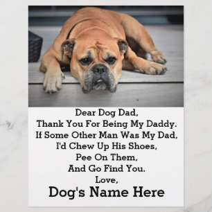 Modern Gepersonaliseerd Honden vader Vaderdag foto Flyer