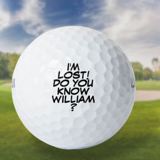 Modern gepersonaliseerd leuk bericht in verloren golfballen