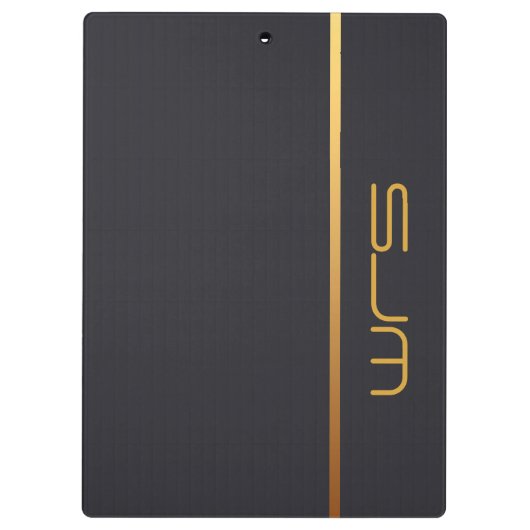 Modern gepersonaliseerd middenmonogram klembord (Achterkant)