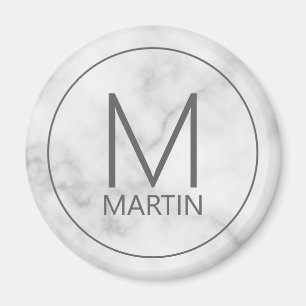 Modern gepersonaliseerd monogram en naam Magnet Magneet