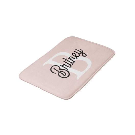 Modern gepersonaliseerd monogram en naam Pastel Pi Badmat (Gekanteld)