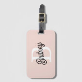 Modern gepersonaliseerd monogram en naam Pastel Pi Bagagelabel (Voorkant (verticaal))