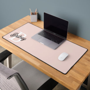 Modern gepersonaliseerd monogram en naam Pastel Pi Bureaumat