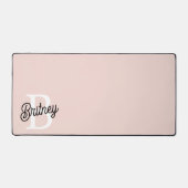 Modern gepersonaliseerd monogram en naam Pastel Pi Bureaumat (Voorkant)