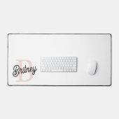 Modern gepersonaliseerd monogram en naam Pastel Pi Bureaumat (Keyboard & Muis)