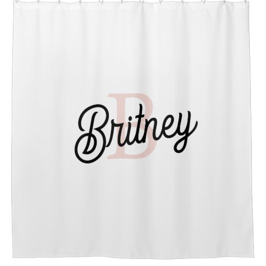 Modern gepersonaliseerd monogram en naam Pastel Pi Douchegordijn (Voorkant)