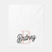 Modern gepersonaliseerd monogram en naam Pastel Pi Fleece Deken (Voorkant)