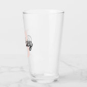 Modern gepersonaliseerd monogram en naam Pastel Pi Glas (Links)