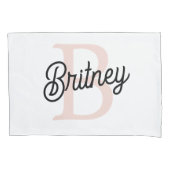 Modern gepersonaliseerd monogram en naam Pastel Pi Kussensloop (Voorkant-Links)
