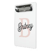 Modern gepersonaliseerd monogram en naam Pastel Pi Mini Klembord (Angled2)