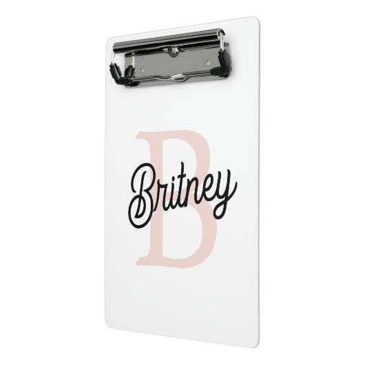 Modern gepersonaliseerd monogram en naam Pastel Pi Mini Klembord (Angled2)