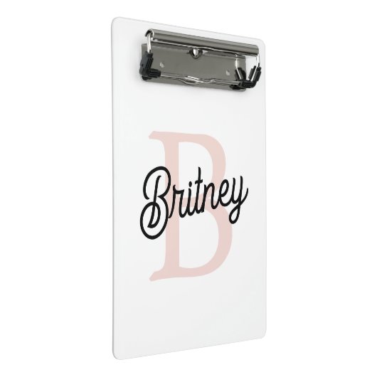 Modern gepersonaliseerd monogram en naam Pastel Pi Mini Klembord (Schuin)