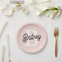 Modern gepersonaliseerd monogram en naam Pastel Pi