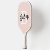 Modern gepersonaliseerd monogram en naam Pastel Pi Pickleball Paddle (Links)