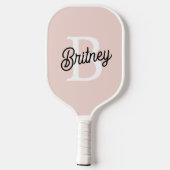 Modern gepersonaliseerd monogram en naam Pastel Pi Pickleball Paddle (Achterkant)