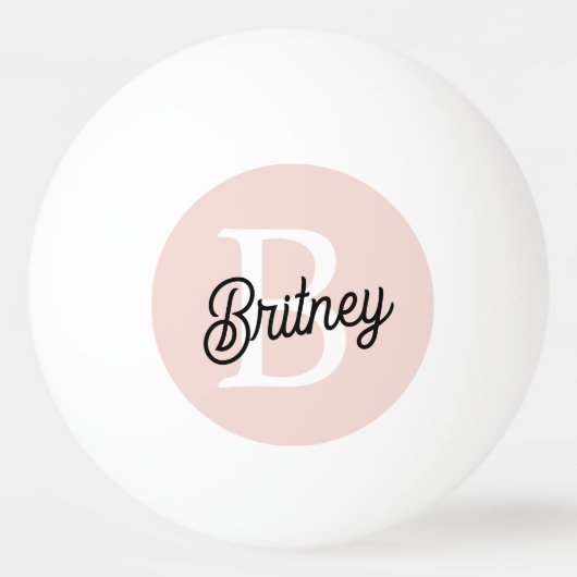 Modern gepersonaliseerd monogram en naam Pastel Pi Pingpongballen (Voorkant)