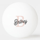 Modern gepersonaliseerd monogram en naam Pastel Pi Pingpongballen (Voorkant)