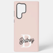 Modern gepersonaliseerd monogram en naam Pastel Pi Samsung Galaxy Hoesje (Achterkant)