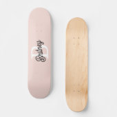 Modern gepersonaliseerd monogram en naam Pastel Pi Skateboard (Voorkant)