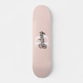Modern gepersonaliseerd monogram en naam Pastel Pi Skateboard (Voorkant)