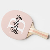 Modern gepersonaliseerd monogram en naam Pastel Pi Tafeltennisbatje (Zijkant)