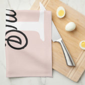 Modern gepersonaliseerd monogram en naam Pastel Pi Theedoek (Quarter Fold)