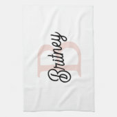 Modern gepersonaliseerd monogram en naam Pastel Pi Theedoek (Verticaal)