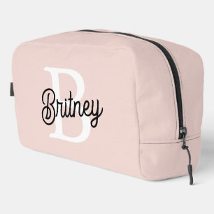 Modern gepersonaliseerd monogram en naam Pastel Pi Toilettasje