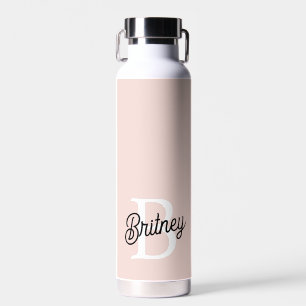 Modern gepersonaliseerd monogram en naam Pastel Pi Waterfles